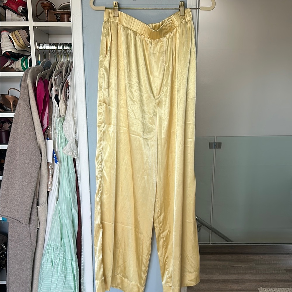 Daily Drills Butter Yellow Silky Pant